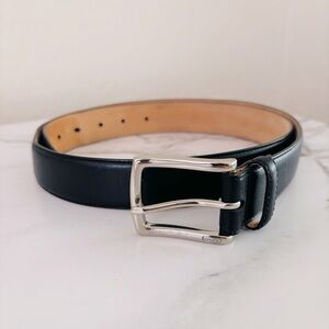 Coach‎ Black 38” Leather Belt with Silver Buckle F90262